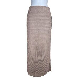 Callahan Knitwear Genny Skirt Electric Purple Brown Cotton Women's Small‎ NWT